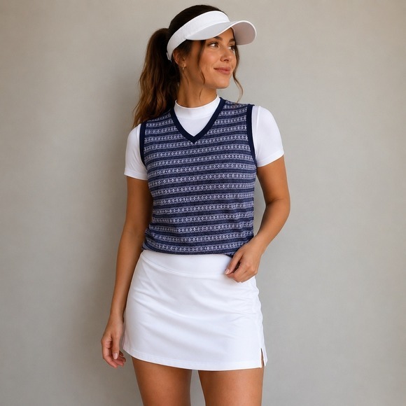 Tommy Hilfiger Tops - Tommy Hilfiger Golf Purple Geometric Sleeveless Top XL